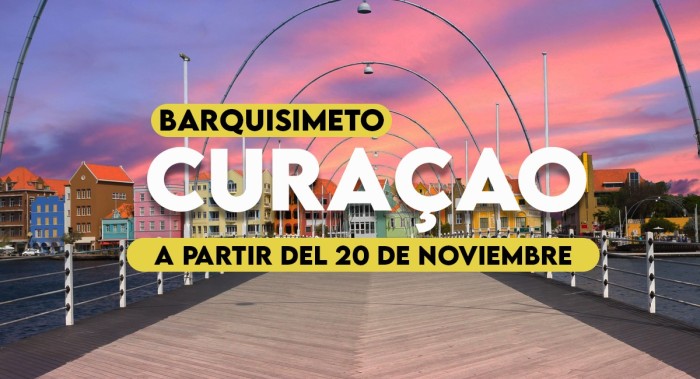 Rutaca anuncia inicio de vuelos entre Barquisimeto y Curazao a partir del 20 de noviembre