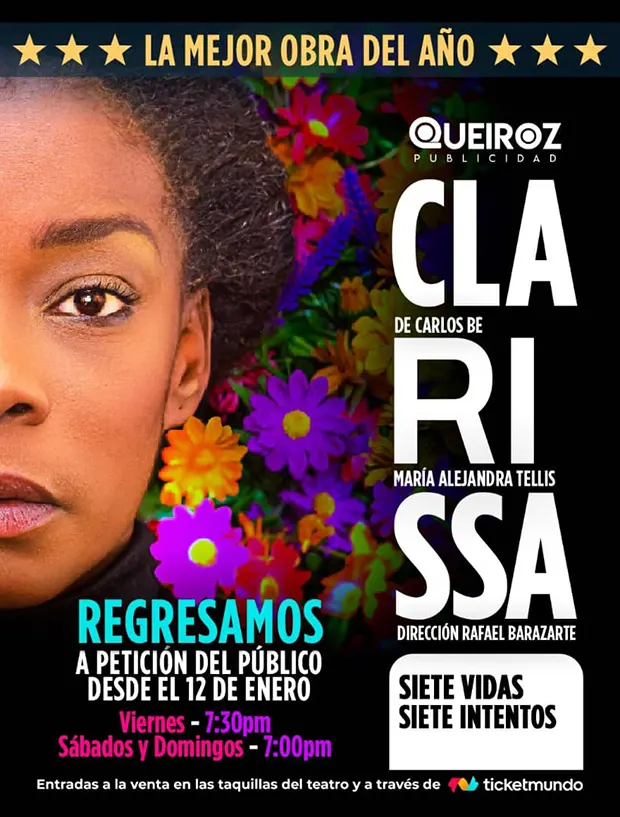 “CLARISSA” Y “SANGRE EN EL DIVÁN” INICIAN LAS TEMPORADAS TEATRALES DEL TRASNOCHO CULTURAL