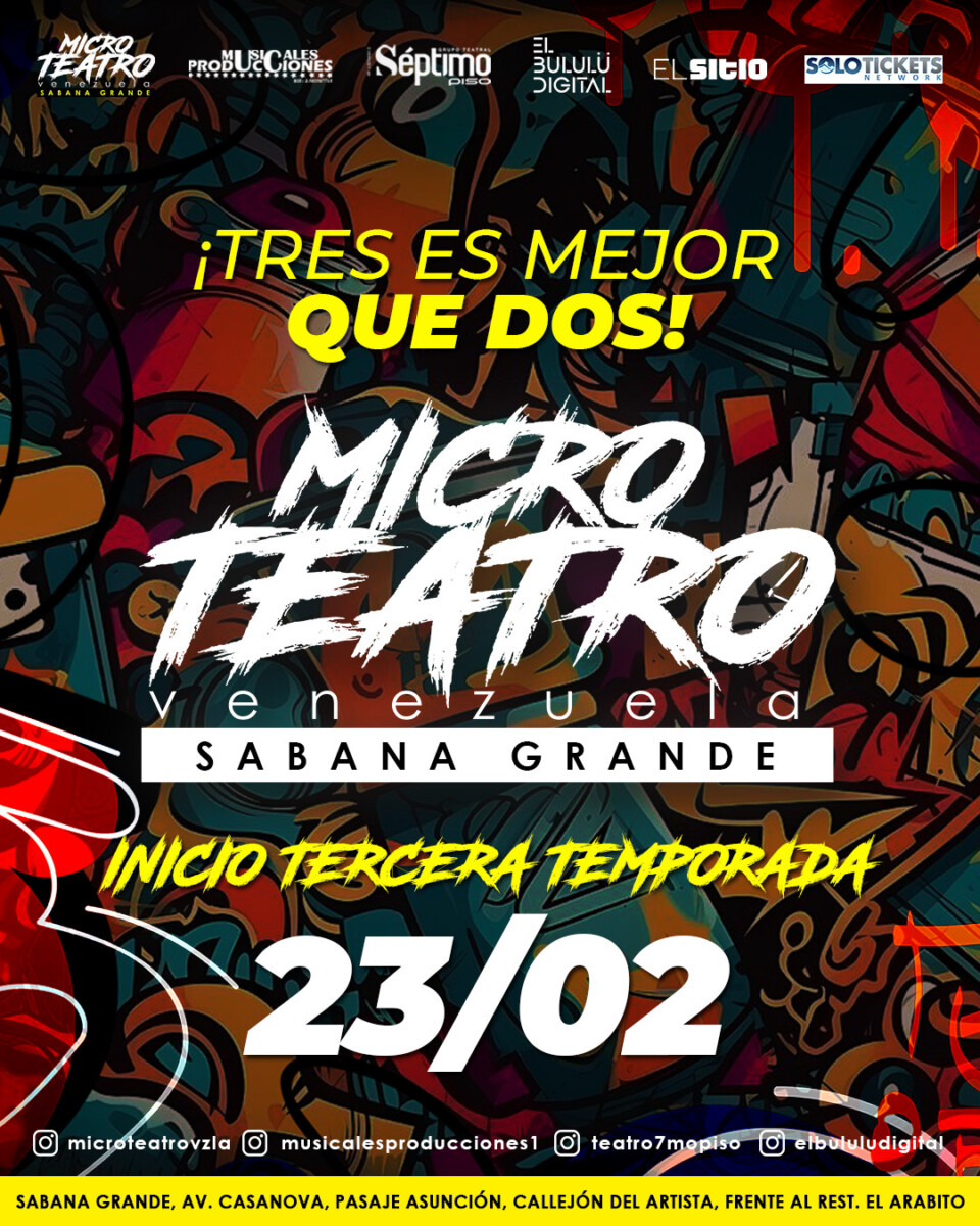 Microteatro Venezuela, la fiesta teatral que toma sabana grande 3ra temporada
