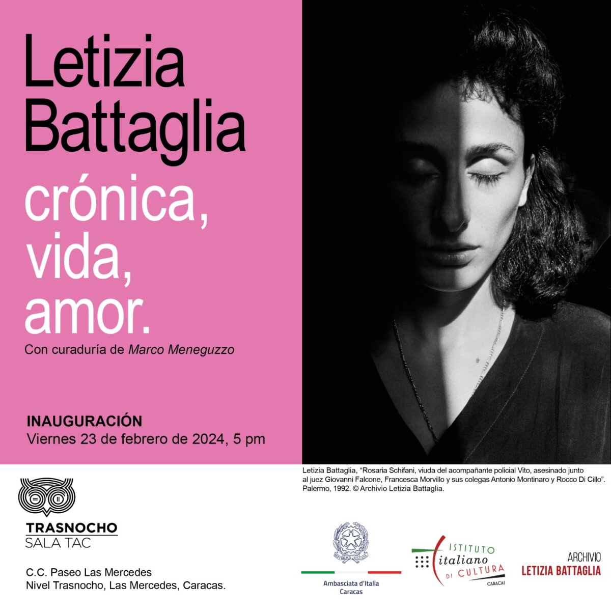 Letizia Battaglia: crónica, vida y amor: Llega a la Sala TAC del Trasnocho Cultural