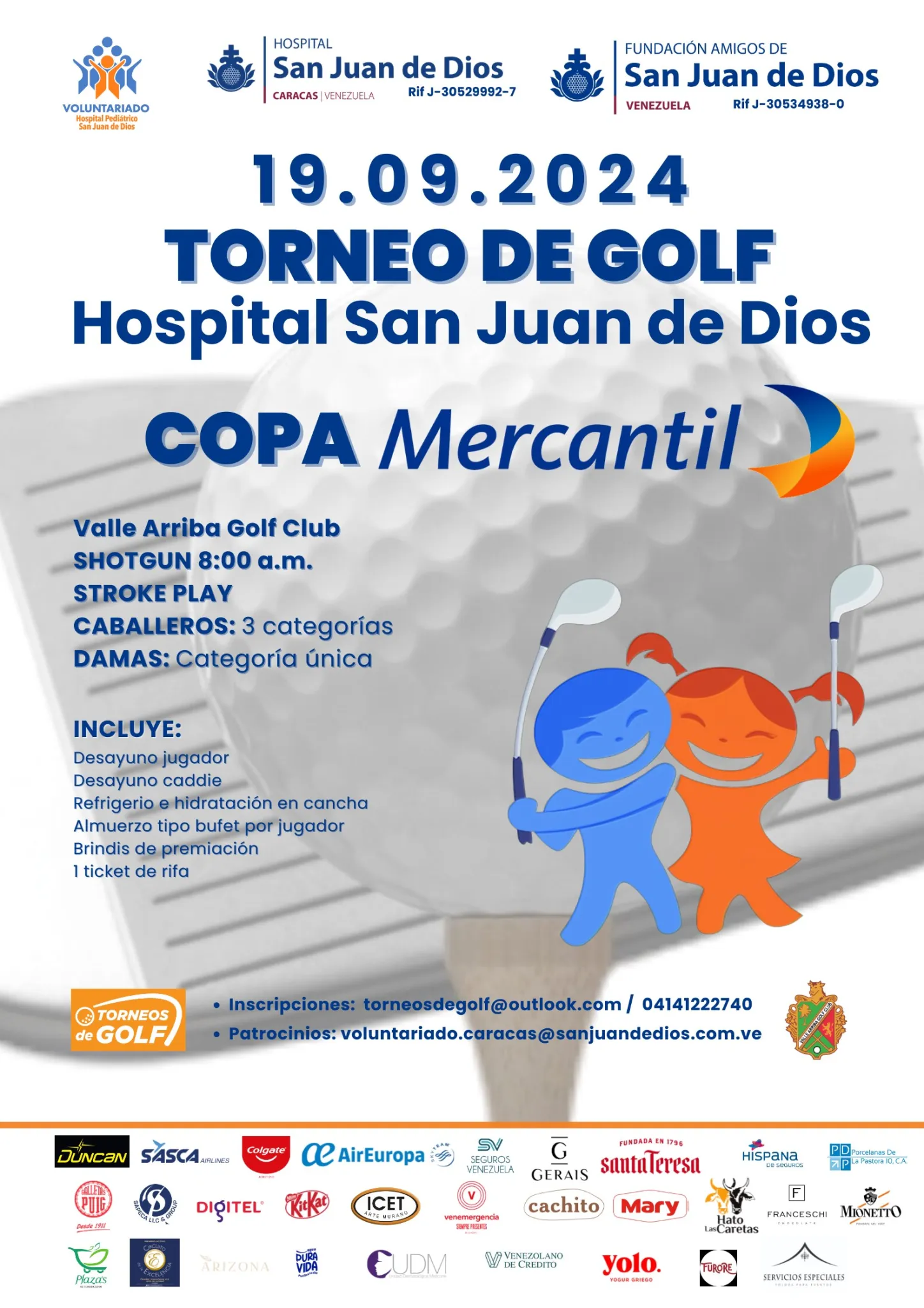 Torneo de Golf Hospital San Juan de Dios con el patrocinio del Banco Mercantil