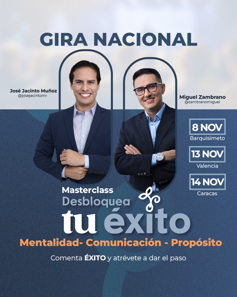 «Desbloquea tu éxito” llega a Caracas, Barquisimeto y Valencia en noviembre