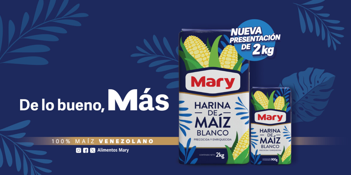 Mary lanza versión de 2 kilos de su Harina de Maíz Blanco