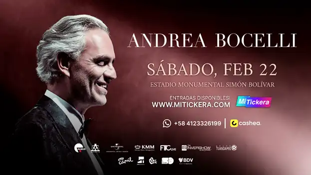 VUELVE A VENEZUELA EL TENOR ITALIANO DE MAYOR PROYECCIÓN EN EL MUNDO ANDREA BOCELLI