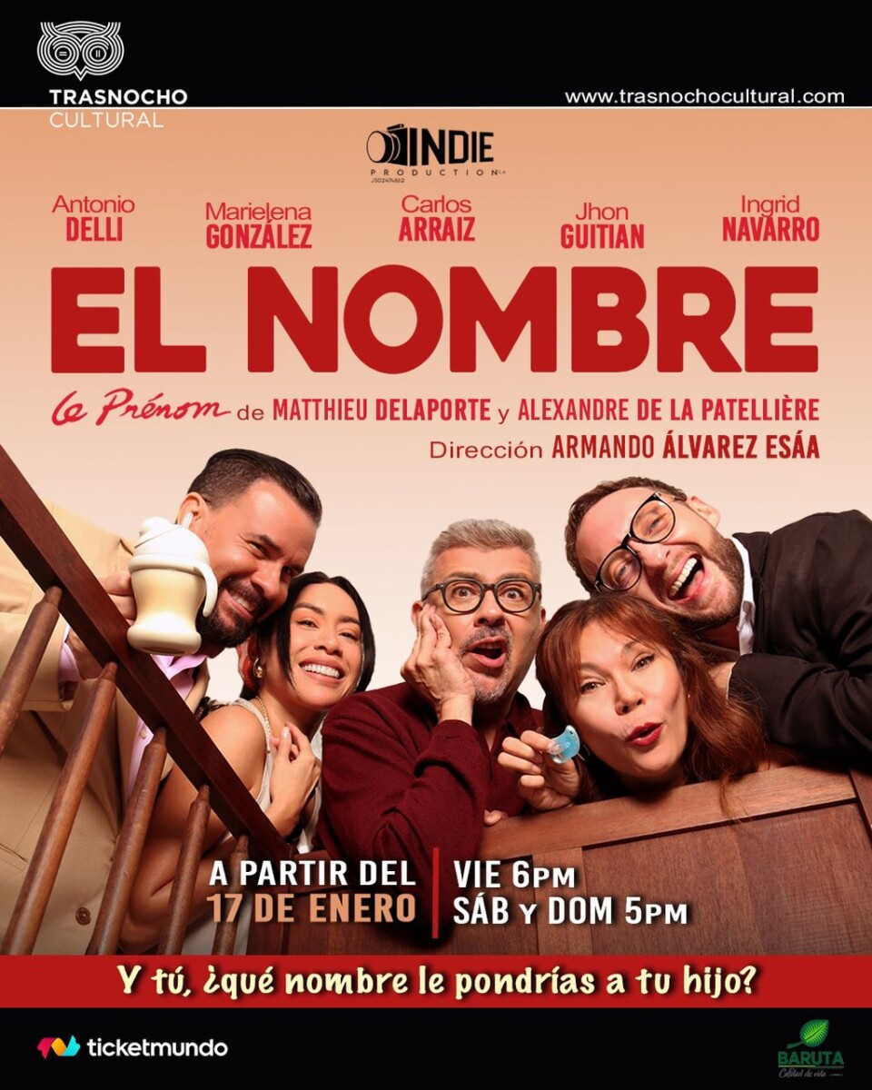 “El Nombre”: comedia internacional inaugura temporada 2025 del Teatro Trasnocho