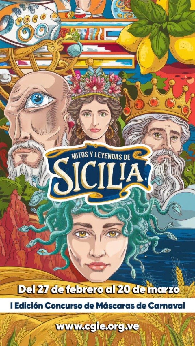 CGIE celebra la cultura siciliana con concurso de máscaras de Carnaval inspirado en sus mitos y leyendas